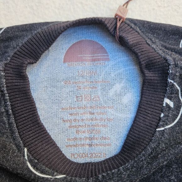 Brixton Phoenix Black and White Smiley Face Bubble Romper 12-18M - Picture 7 of 9